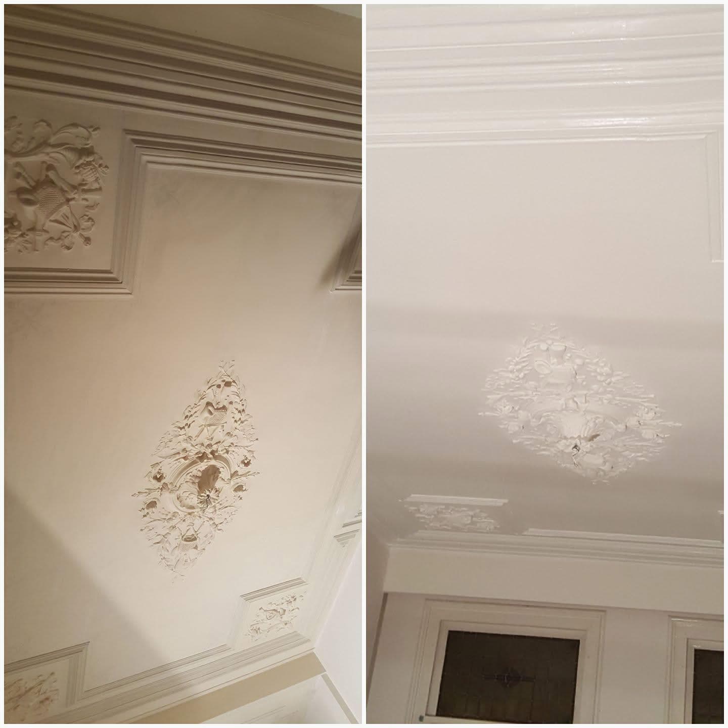 Strak stucwerk op de wand